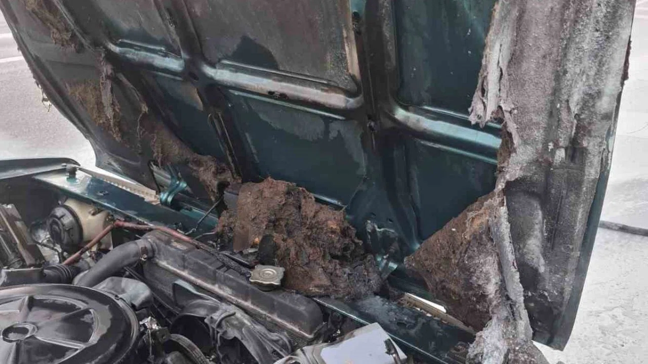 Alanya’da seyir halindeki otomobil alev aldı