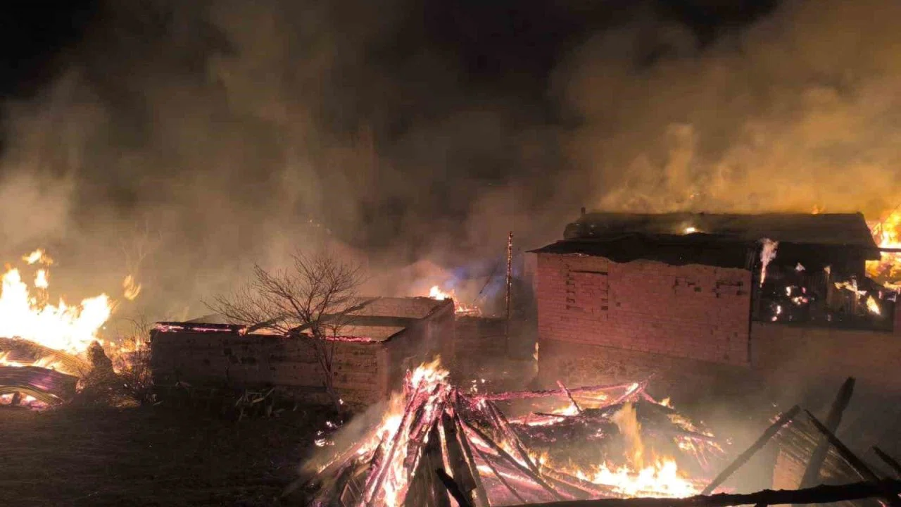 Bolu’da çıkan yangında çok sayıda yapı küle döndü