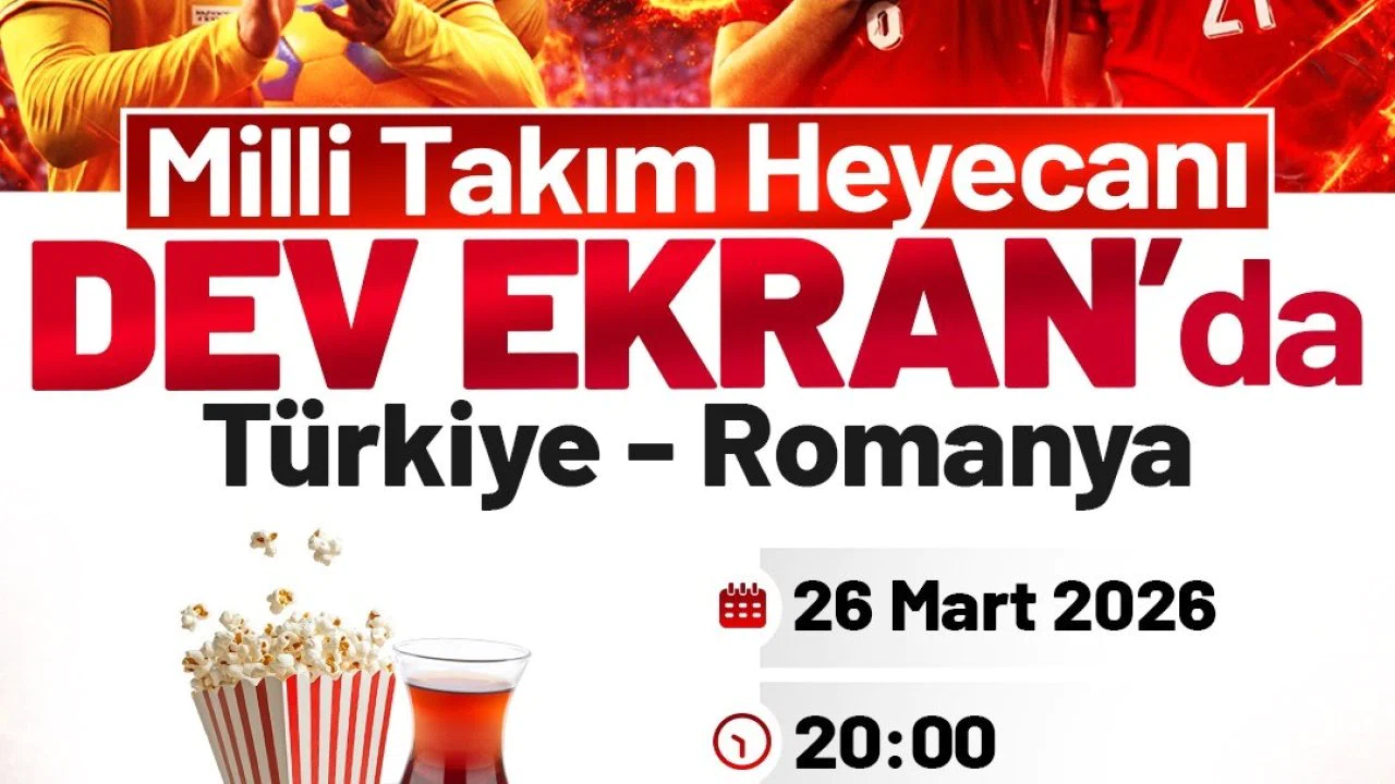 Canik’te milli heyecan dev ekrana taşınıyor