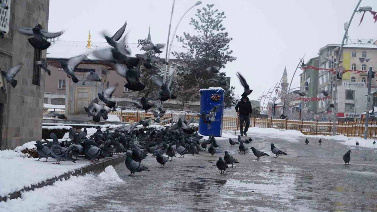 Erzurum’a kar geri geliyor