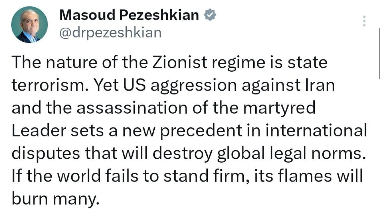 İran Cumhurbaşkanı Pezeşkiyan’dan dünyaya uyarı