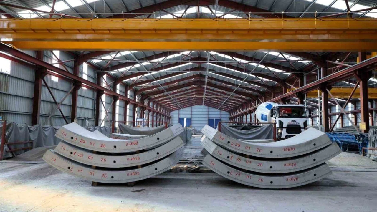 Körfezray Metro Projesi tünelleri için 6 bin 754 segment üretildi