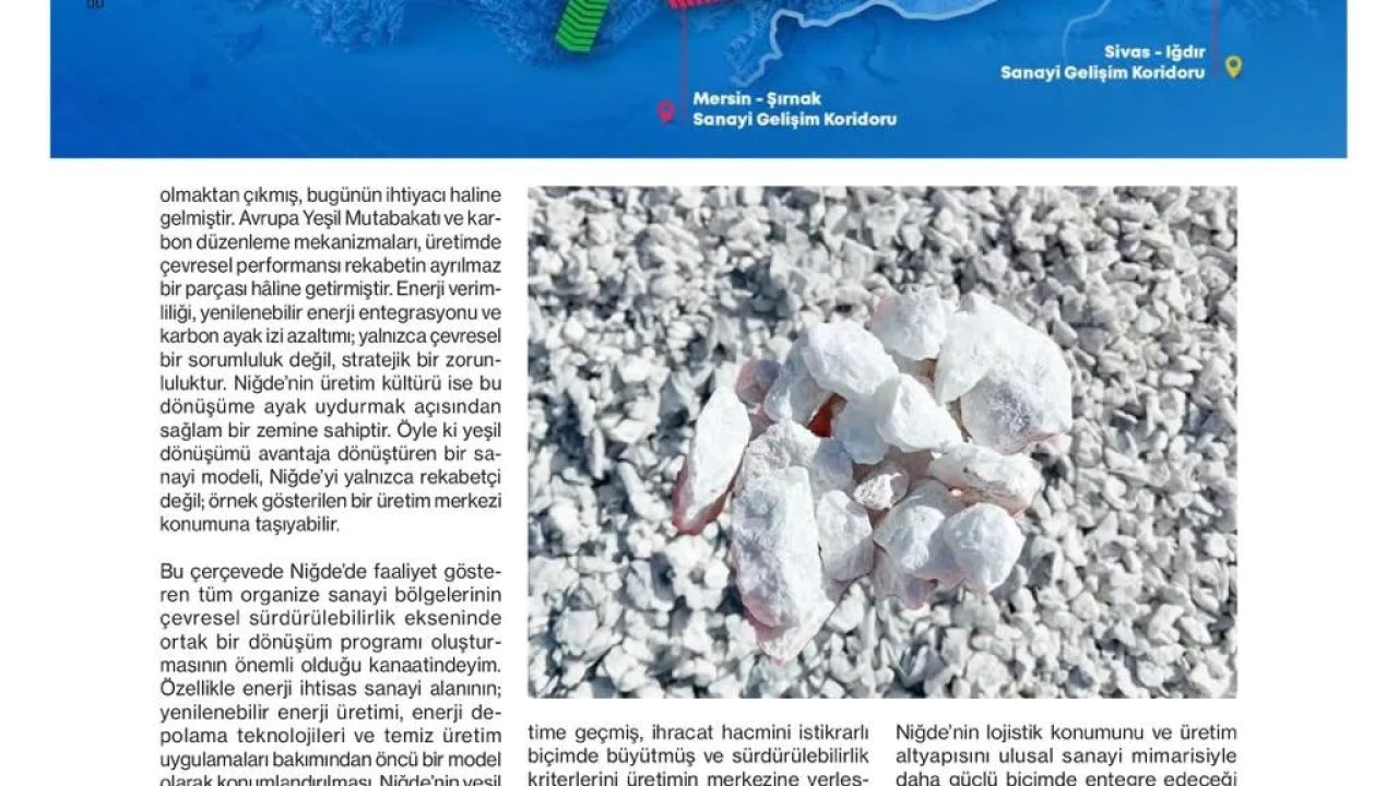 NÖHÜ Rektörü Hasan Uslu’dan Niğde’nin üretim potansiyeline dikkat çeken makale