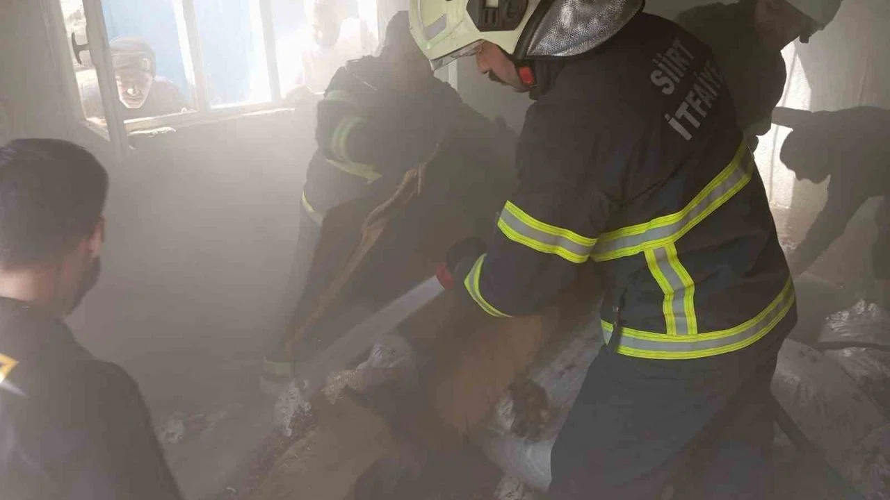 Siirt’te ev yangını