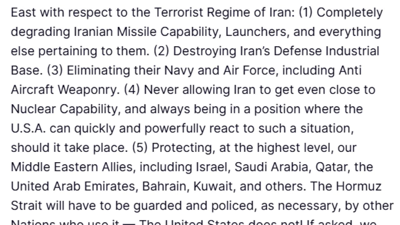 Trump: "İran’a yönelik askeri çabaları azaltmayı düşünüyoruz, hedeflerimize çok yaklaştık"