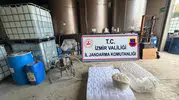 Bornova’da zehir tacirlerine ağır darbe: 21 tonluk kaçak alkol zulası deşifre edildi