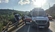 Bodrum trafiğinde tehlikeli oyun: Turist minibüsünü şarampole uçurdu