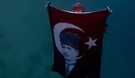 Akyaka’da Cumhuriyetin 103. yılına özel su altı selamı