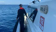 Didim açıklarında denizde mahsur kalan kişiye Sahil Güvenlik eli uzandı