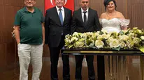 Denizli'de basın dünyasının mutlu günü: Hatice ve Mustafa ömür boyu birlikteliğe "Evet" dedi