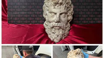 Konak'ta tarihi operasyon: 2 bin yıllık Zeus başı ele geçirildi
