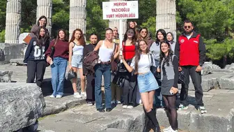 Aydın’da üniversiteli gençler rotayı tarihe çevirdi: İlk durak antik kentler oldu