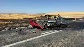 Emirdağ yolunda dehşet anları: Çarpışma sonrası araç alev topuna döndü