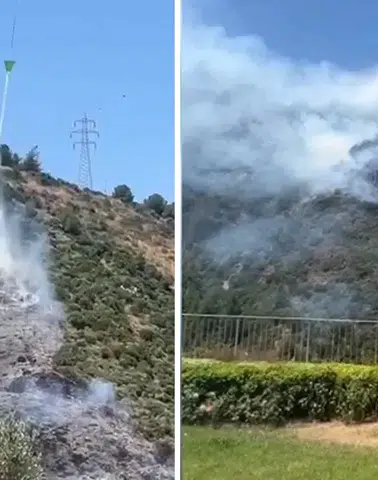 İzmir Narlıdere'de orman yangınına havadan ve karadan müdahale