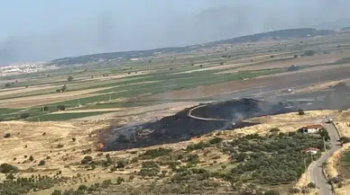Foça’da makilik alandaki yangın kontrol altına alındı