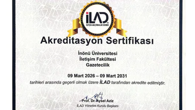 İnönü Üniversitesi gazetecilik bölümü 5 yıllık akreditasyon aldı