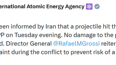 UAEA: "İran, Buşehr Nükleer Santrali yerleşkesine füze isabet ettiğini bildirdi"