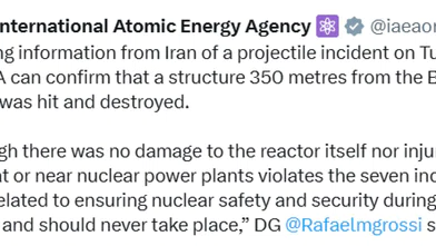 UAEA, İran’daki Buşehr Nükleer Santrali reaktörünün yakınına füze isabet ettiğini doğruladı