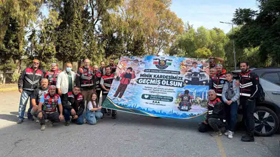 Motosiklet tutkunu Ali’ye hastane bahçesinde anlamlı destek: "İyileşince seni gezdireceğiz"