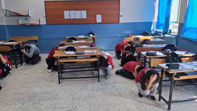 Sarıgöl'de deprem provası: Öğrenciler saniyelerle yarıştı