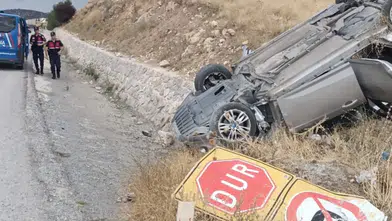 Bayat'ta Otomobil Takla Attı: 2 Yaralı Hastaneye Kaldırıldı