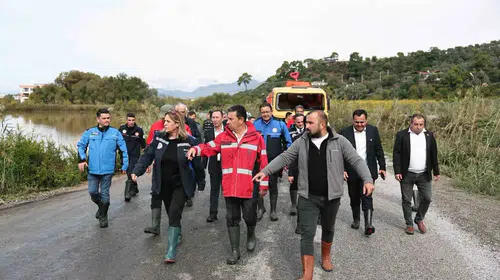Dalaman'da sular çekiliyor: Başkan Aras'tan sahada "normalleşme" mesaisi