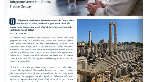 Didim’in turizm rotası Almanya’ya uzandı: Küresel sahnede sürdürülebilir başarı