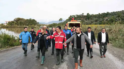 Dalaman'da sular çekiliyor: Başkan Aras'tan sahada "normalleşme" mesaisi