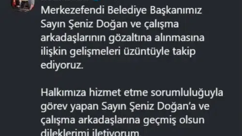 Şeniz Doğan’ın gözaltına alınmasına Tavas’tan tepki: Sandık iradesine saygı çağrısı