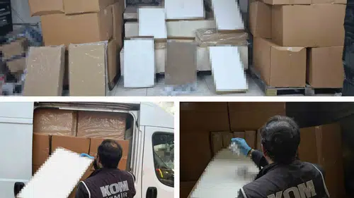 Gaziemir'de kaçak tütün operasyonu: 2 milyondan fazla makaron ele geçirildi