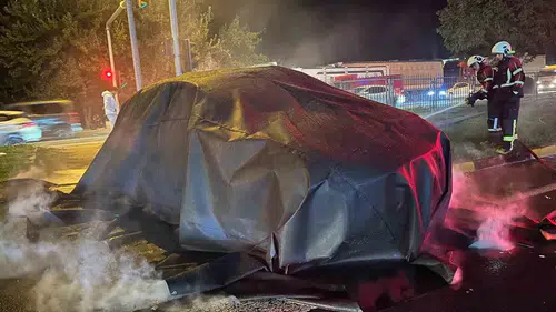 Aydın itfaiyesinden teknolojik savunma: Elektrikli araç yangınlarına özel müdahale