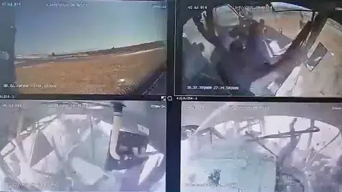 Manisa’da yürekleri ağza getiren kaza: Otobüsün içindeki dehşet anları kamerada