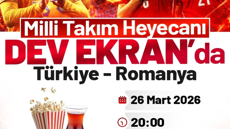 Canik’te milli heyecan dev ekrana taşınıyor