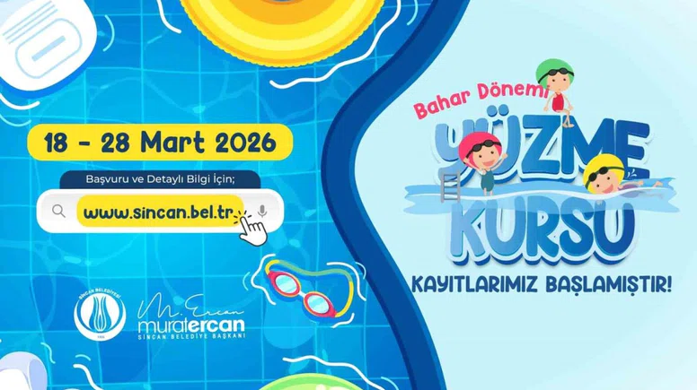 Sincan Belediyesi’nin bahar dönemi yüzme kurs kayıtları başladı, son tarih 28 Mart