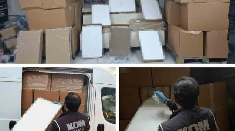 Gaziemir'de kaçak tütün operasyonu: 2 milyondan fazla makaron ele geçirildi
