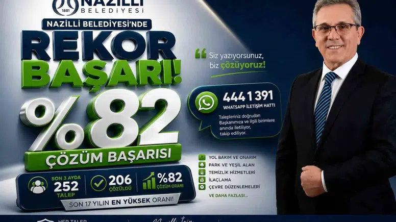 Nazilli’de hizmet hızı zirve yaptı: Başkan Tetik’in iletişim hattında 17 yıllık rekor