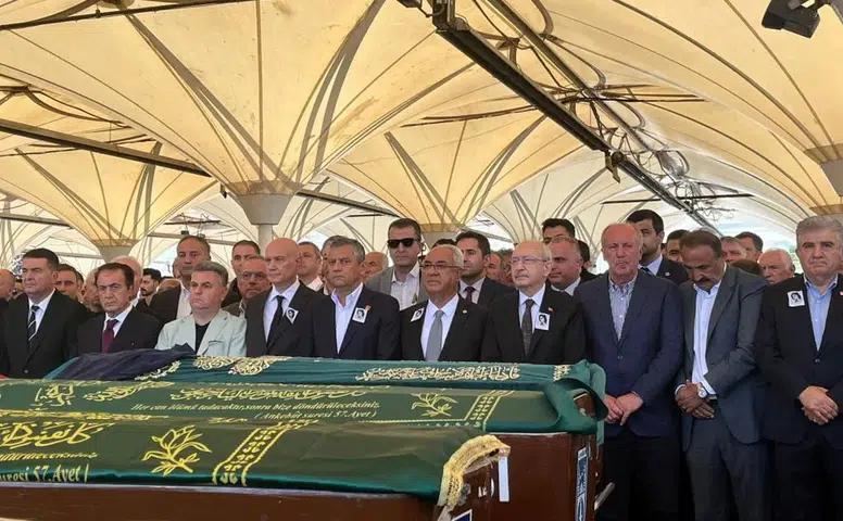 Deniz Baykal'ın eşi Olcay Baykal, Ankara'da son yolculuğuna uğurlandı
