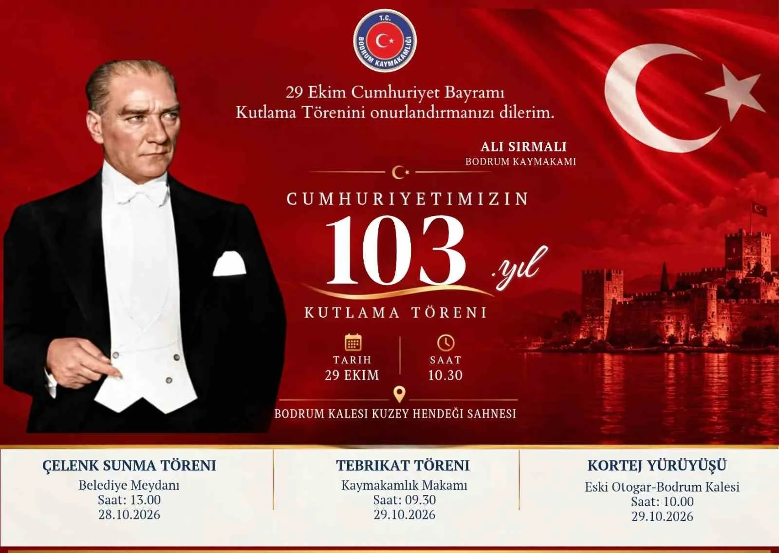 Bodrum’da 29 Ekim heyecanı: Fener alayı ve konserlerle bayram coşkusu zirveye çıkacak