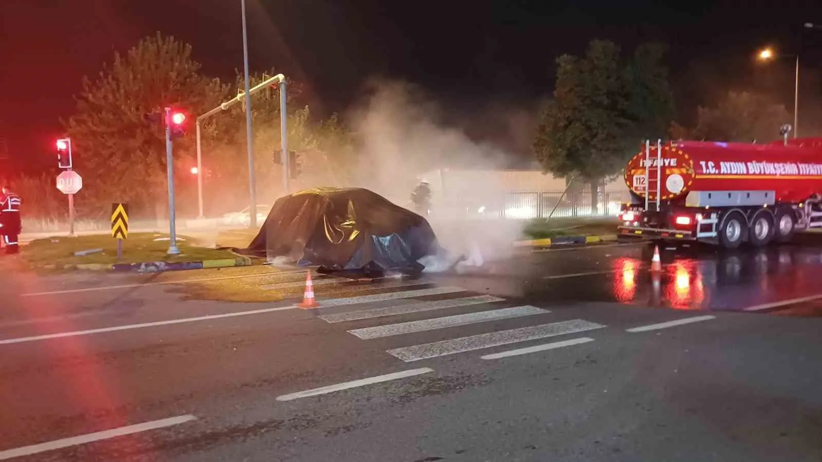 Aydın itfaiyesinden teknolojik savunma: Elektrikli araç yangınlarına özel müdahale