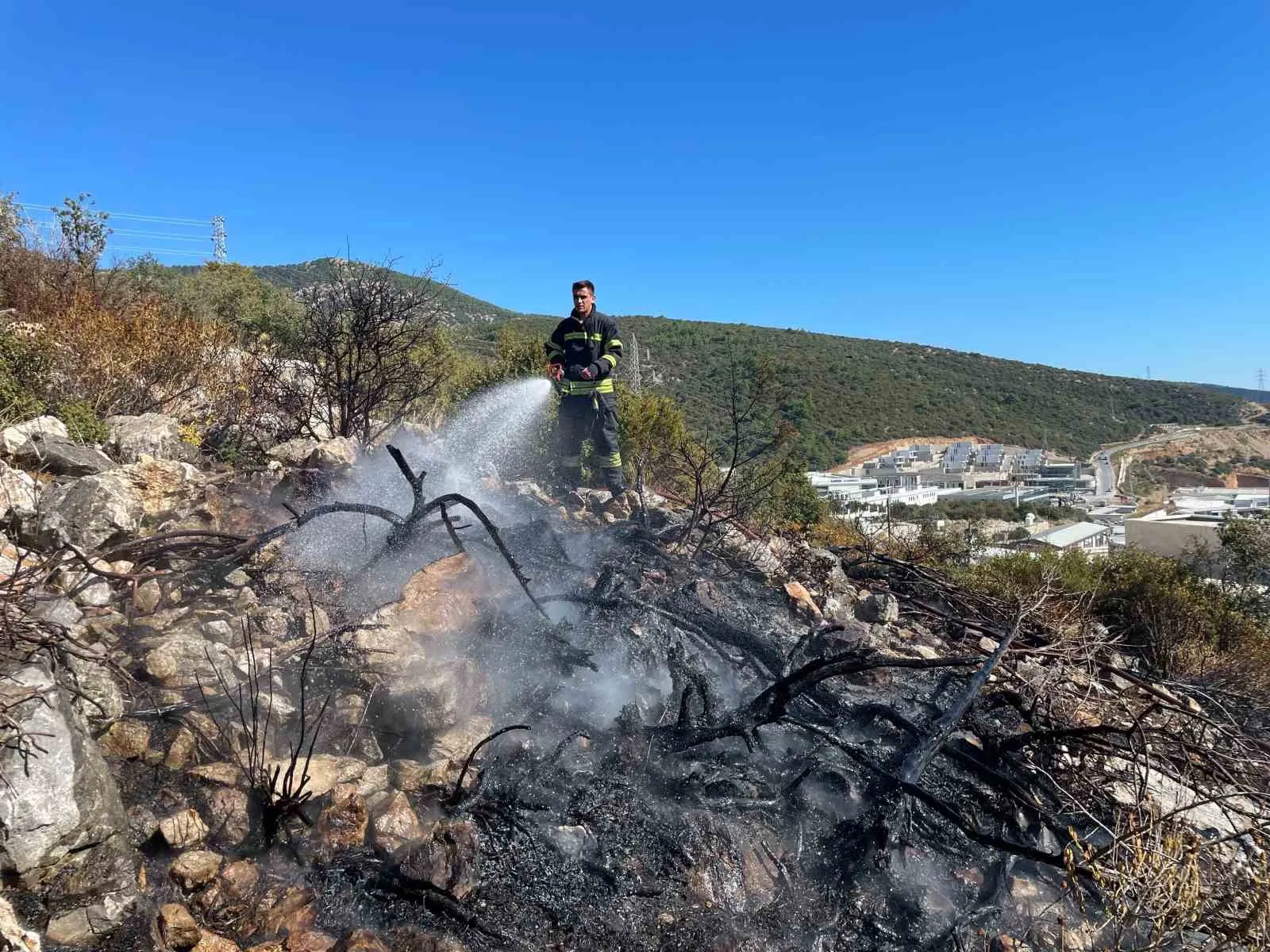 Bodrum'da alevler paniğe yol açtı: İtfaiye ekipleri zamanla yarıştı