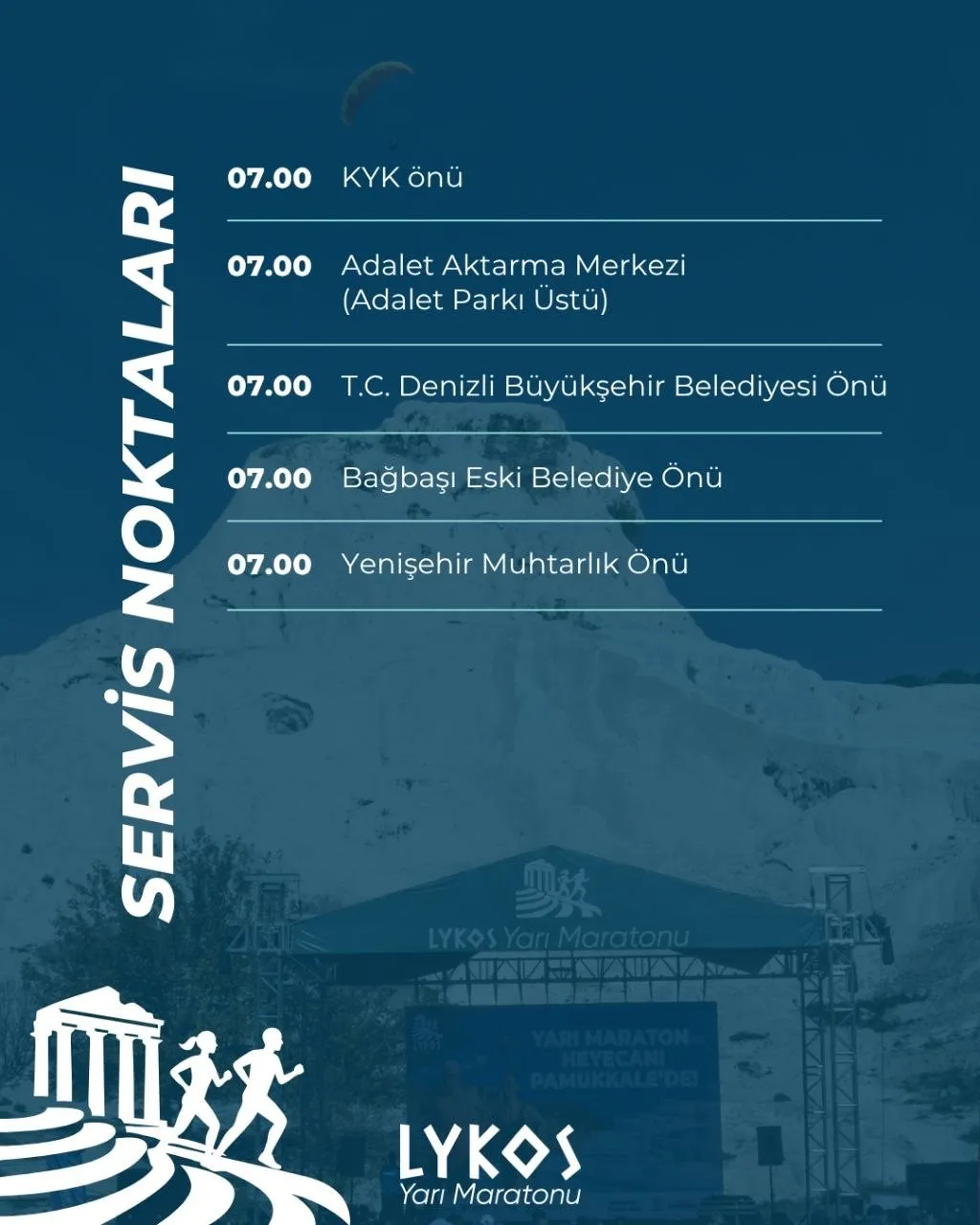 Pamukkale'de dev maraton heyecanı: Sporcular için ulaşım ücretsiz olacak