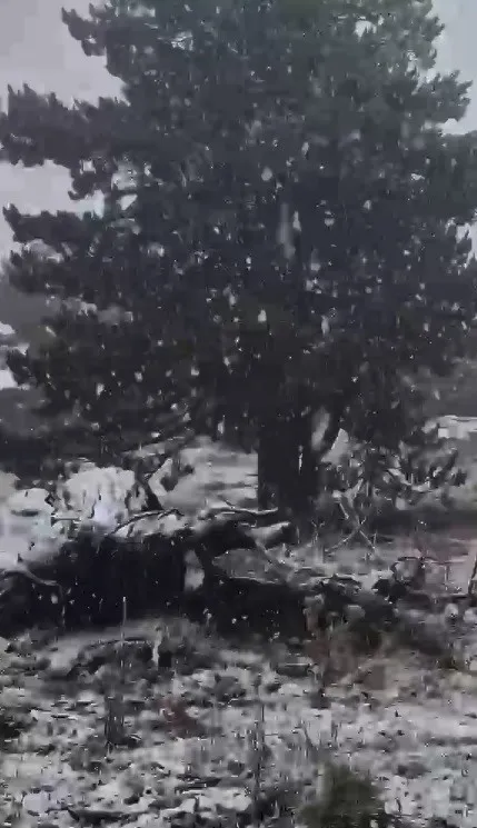 Muğla’nın yükseklerine kış sürprizi: Zirveler beyaza büründü