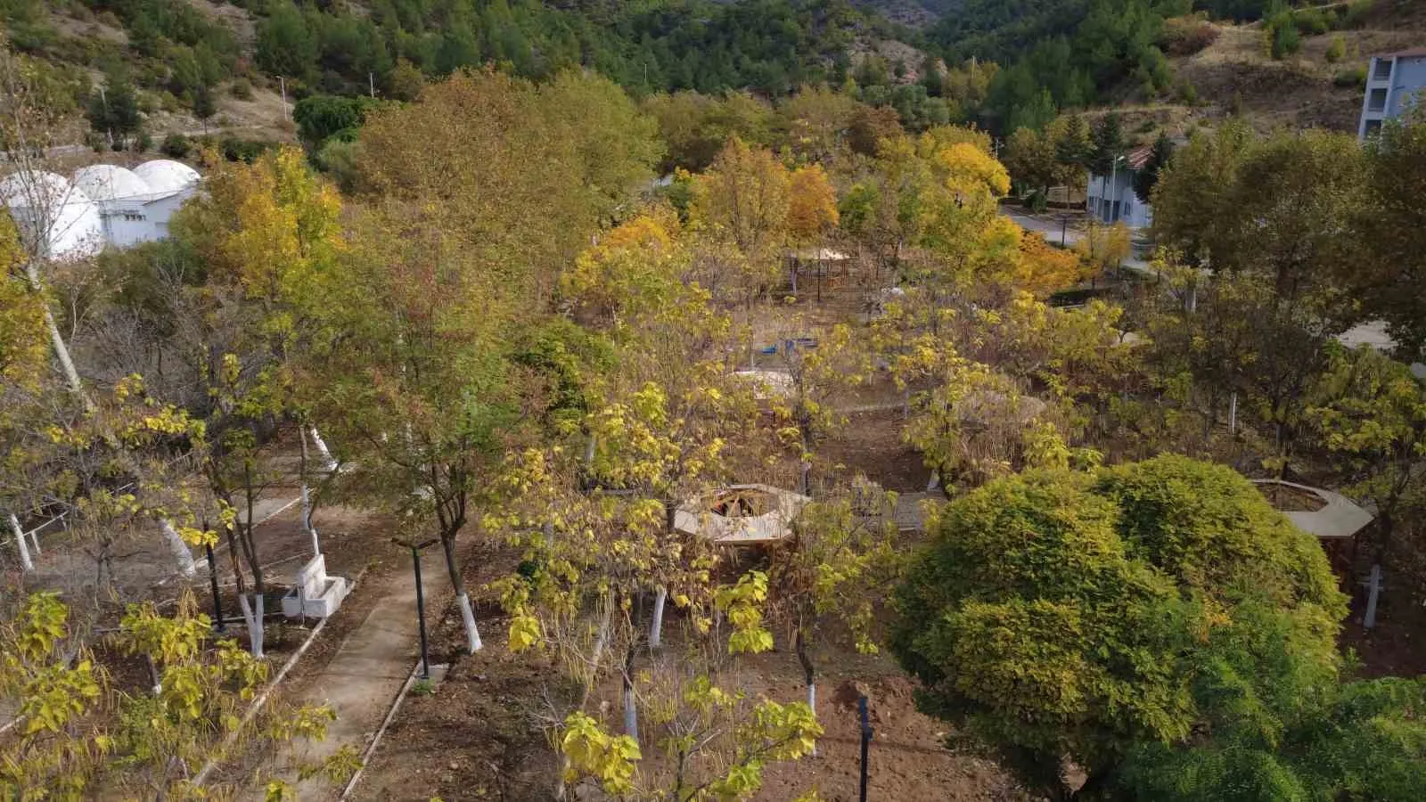 Demirci'de mevsimin en renkli hali: Doğa dron kamerasından böyle yansıdı