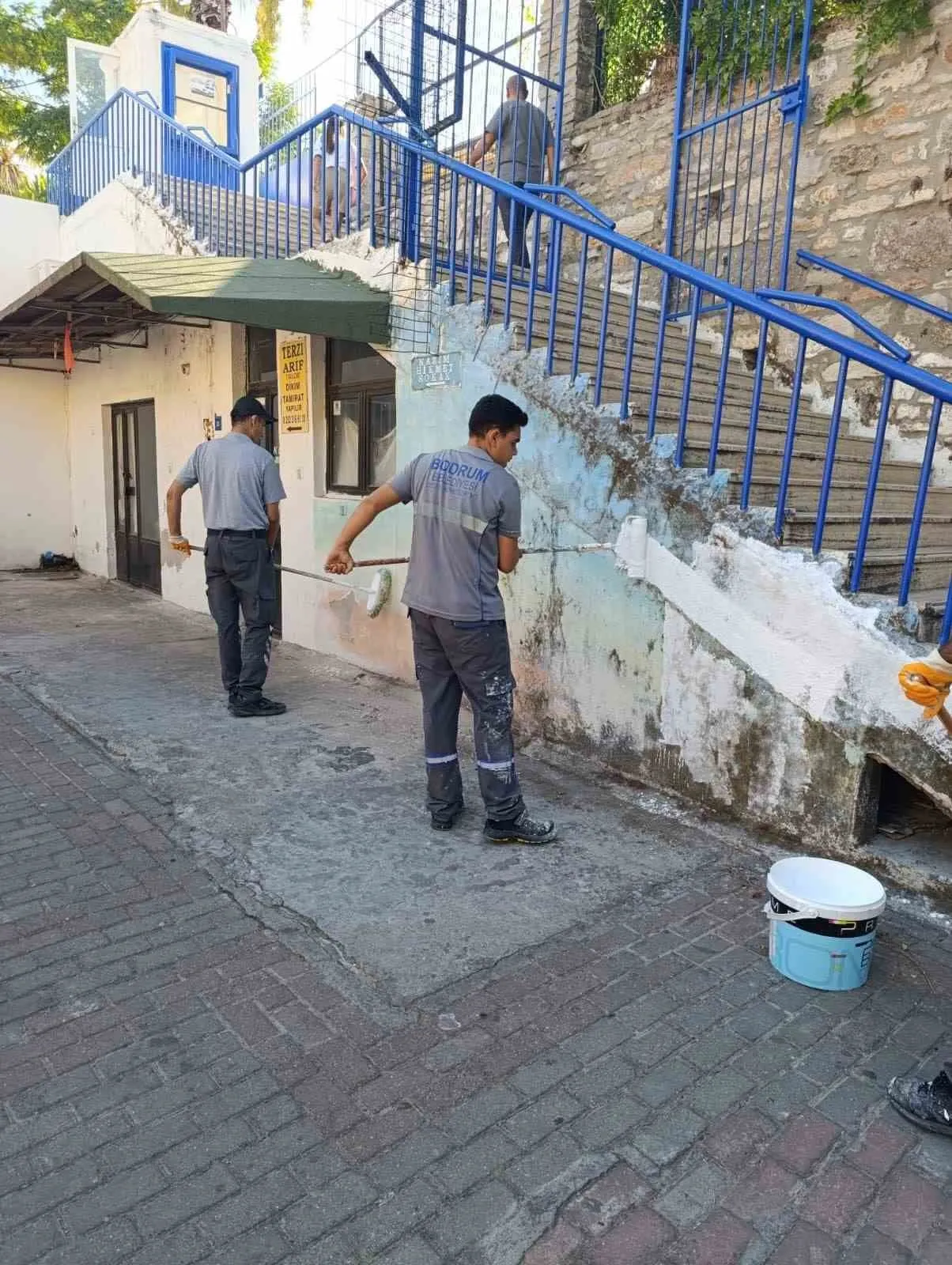 Bodrum’da estetik dokunuş: Sokaklar geleneksel renkleriyle yeniden canlanıyor