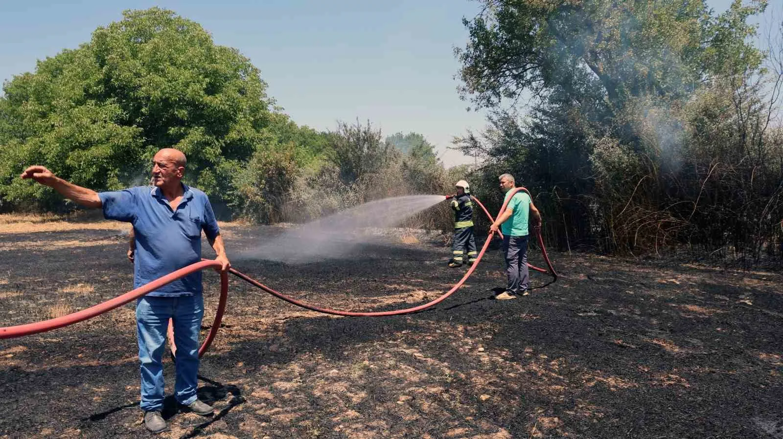 Muğla’da hasat mevsimi hüsranla bitti: Rüzgar alevleri saman balyalarına taşıdı