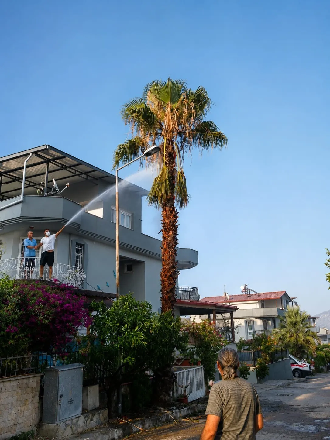 Söke'de alevler konutları teğet geçti: Ekipler seferber oldu