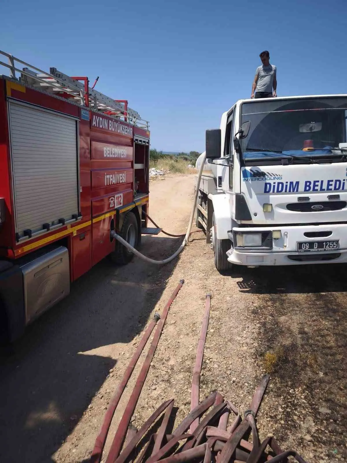 Didim'de alevlere karşı seferberlik: Belediye ekipleri sahada