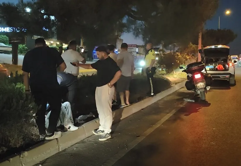 Kuşadası'nda vicdansız sürücü dehşeti: Çarptığı motosikletliyi bırakıp kaçtı