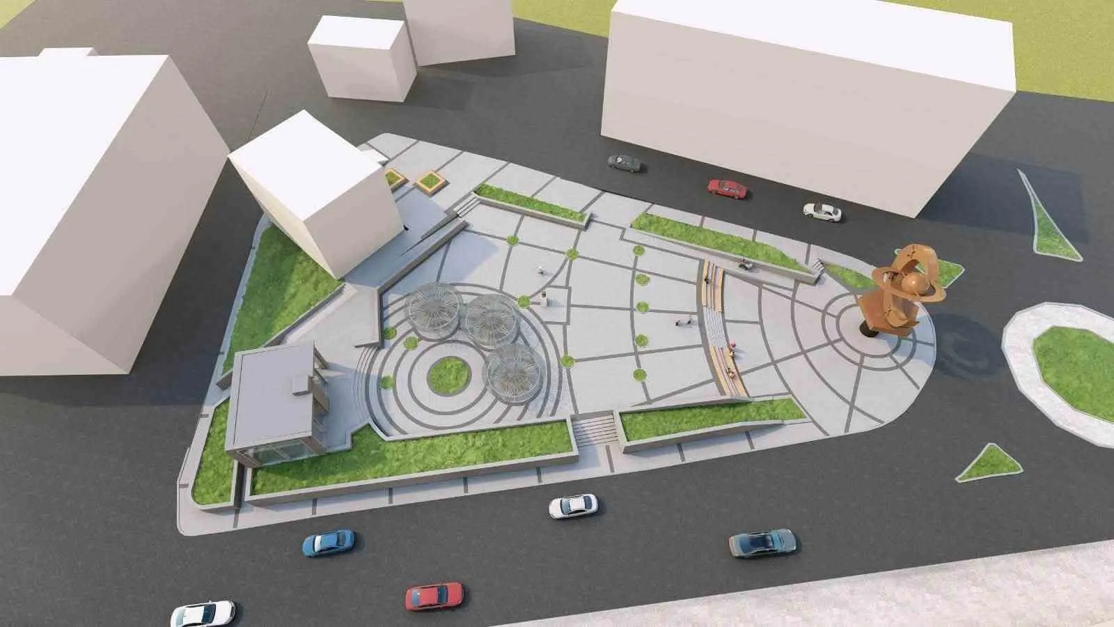 Beyağaç’ta dev dönüşüm start aldı: 25 milyonluk yatırımla meydanlar yenileniyor