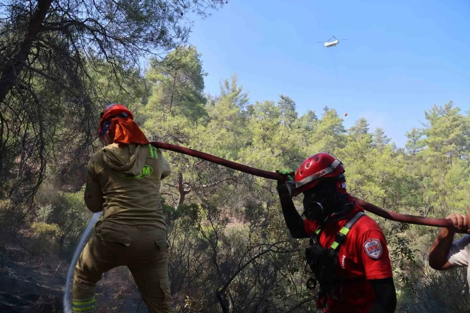 Fethiye ormanlarında gece başlayan kabus: Ekipler alevlerle amansız bir mücadele veriyor